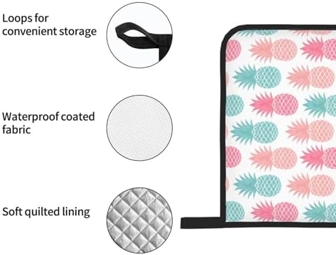 Pineapple Oven Mitts 4 Pcs Set for Kitchen Cooking