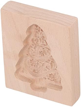 Elelif Wooden Cookie Cutter with Engraved Patterns