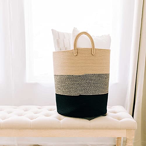 OrganiHaus Brown Woven Storage Basket 15x18