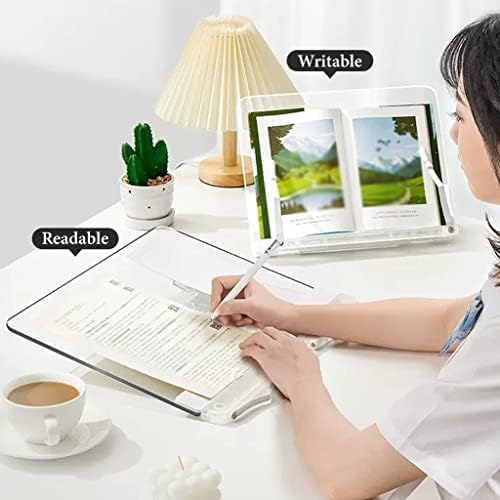 Clear Cookbook Holder Stand with Page Clips