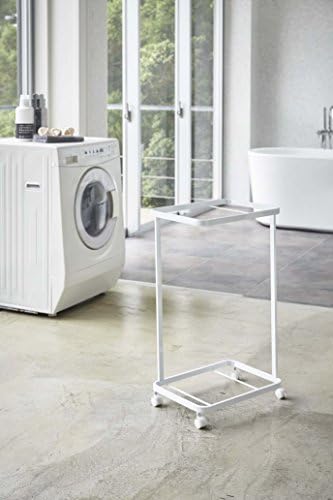 Yamazaki Home Steel Cart for Tower Laundry Basket Wagon White