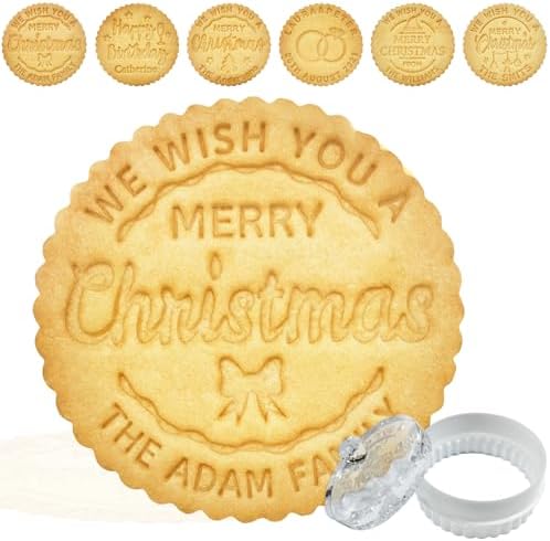 Custom Christmas Cookie Stamp with Last Name