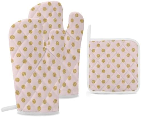 Curdesi 3PCS Oven Mitts Pot Holders Set