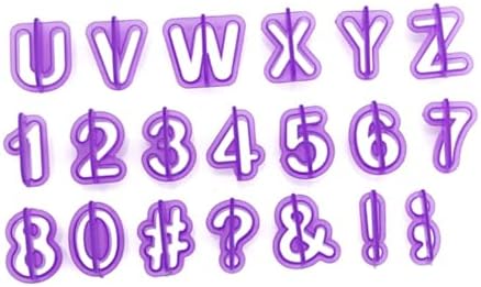 OKUMEYR 40Pcs Alphabet Number Cookie Cutters Set