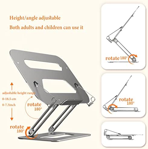UHRLGHS Foldable Book Stand with Adjustable Height and Angle Silver