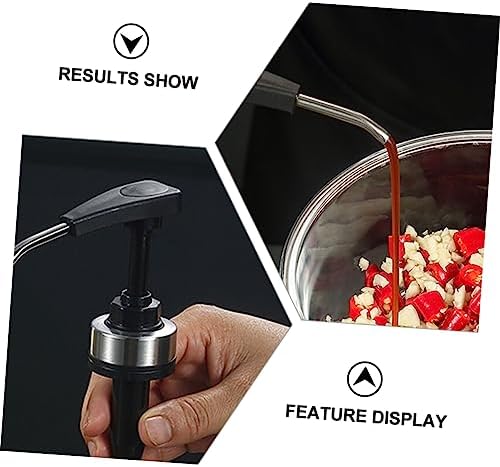 Ciieeo 2pcs Stainless Steel Condiment Squeeze Pump Set