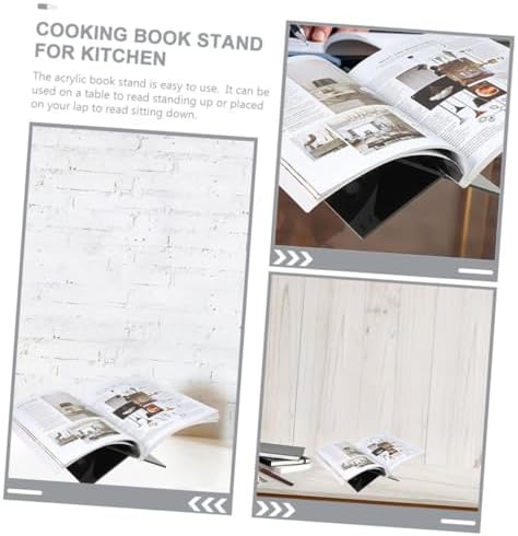 ULDIGI Practical Acrylic Book Stand for Kitchen and Classroom Use