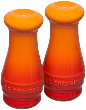 Le Creuset Flame Salt Pepper Shakers Set of 2