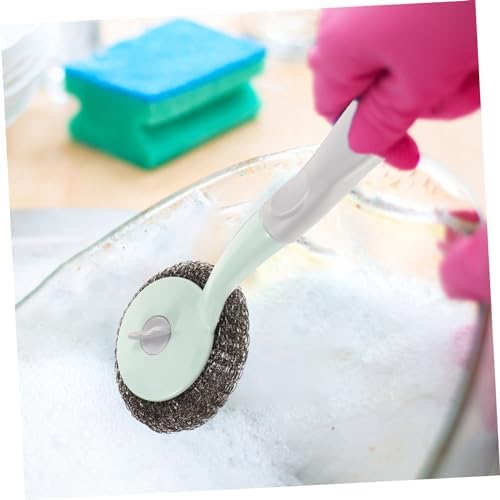 Minkissy 2pcs Pot Pan Brush Kitchen Cleaning Brush Light Grey