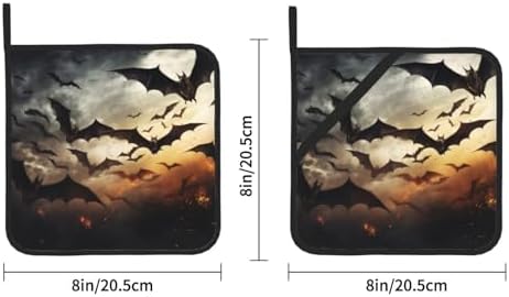XIyueZone 2PCS Halloween Flying Bats Oven Mitts