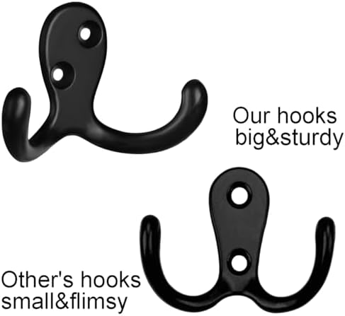 IBosins 28 Pack Heavy Duty Double Prong Coat Hooks