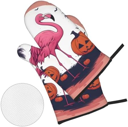 Oven Mitts Set of 4 with Flamingo Print