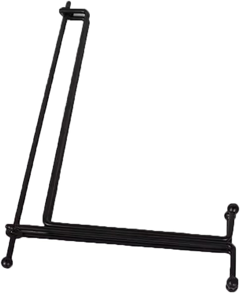 ZDOYUN Foldable Metal Cookbook Stand - Black Medium