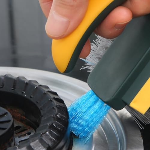 Multi Functional Gap Cleaning Brush with V-Shape and Silicone Scraper