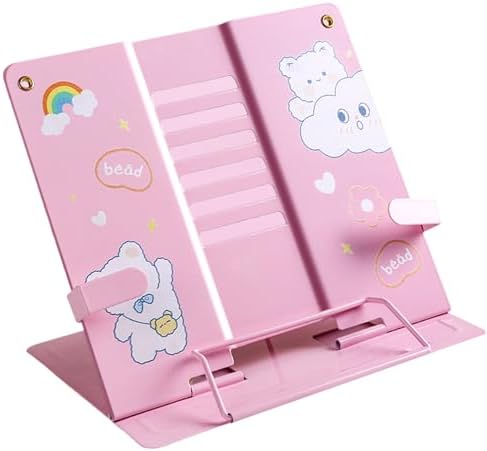 MEIBAOGE Adjustable Metal Book Stand with Page Clip