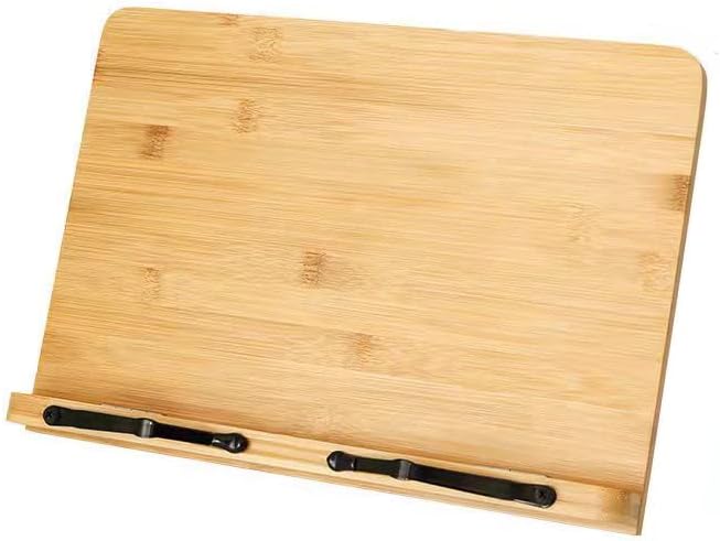 Foldable Wood Cookbook Stand Adjustable Reading Rack