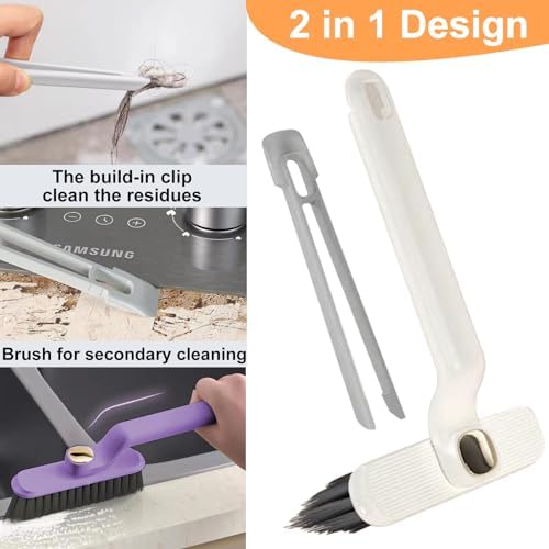 2 PCS Rotating Crevice Brush and 2PCS Hard Bristle Brush Set
