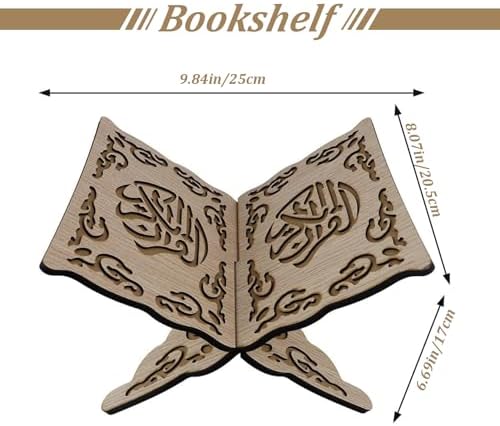 Wooden Quran Holder Stand Foldable Book Display Stand