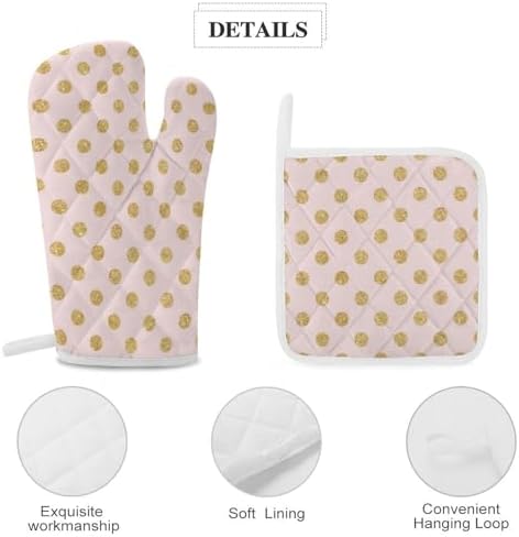 Curdesi 3PCS Oven Mitts Pot Holders Set