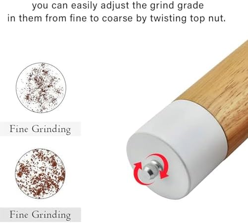 Ricicart Pepper Salt Mill Set Adjustable Coarseness