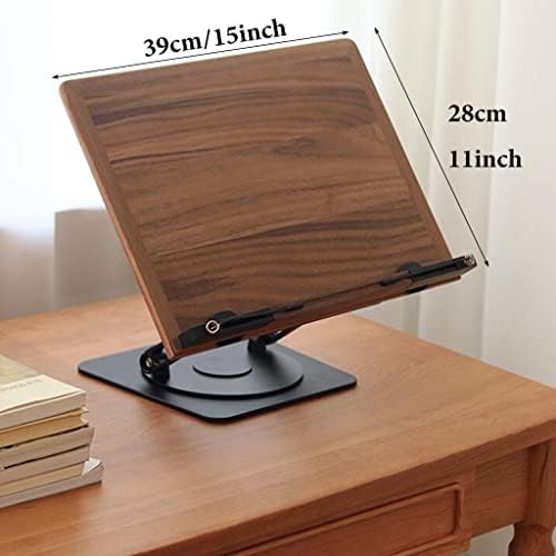 UHRLGHS Metal Book Stand with 360 Rotation and Adjustable Height