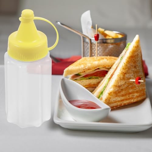 4 Pack Refillable Salad Dressing Bottles for Ketchup and Honey