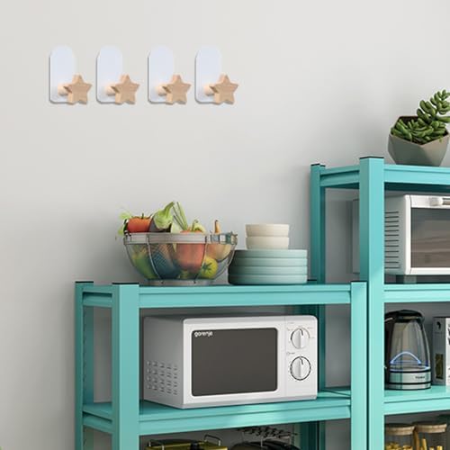 8 PCS Star Shaped Hooks Adhesive Wall Mounts for Kids Room