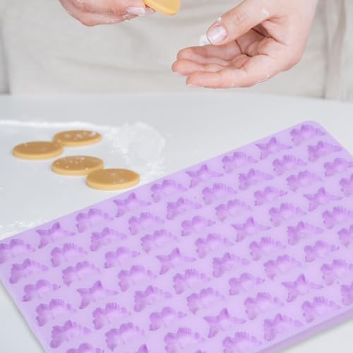 Hoement DIY Butterfly Fondant Silicone Cookie Mold 72 Grid Reusable
