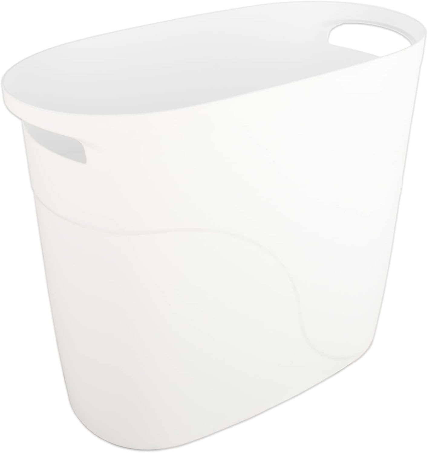 JiatuA 32 Gallon Slim Plastic Trash Can with Handles
