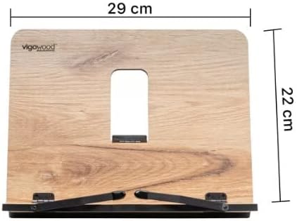Wooden Adjustable Book Stand for Reading and Cooking
