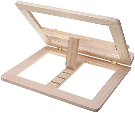 Foldable Wooden Cookbook Holder with Non-Slip Base