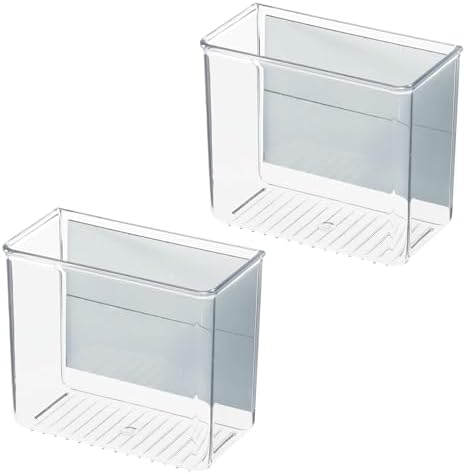 iDesign Magnetic Organizer Bins - Set of 2 - Clear