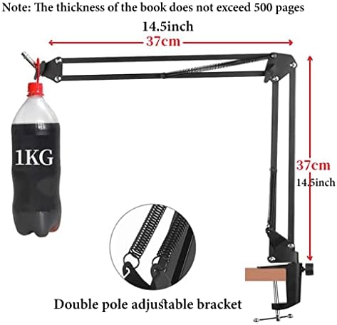 Adjustable Book Stand with LED Light for Desk Reading