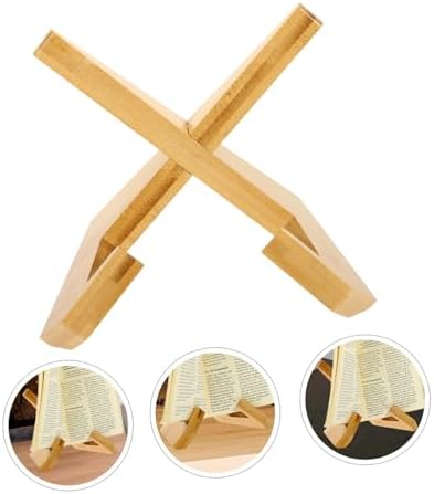 BRIGHTFUFU Wooden Book Stand for Reading and Kitchen Display