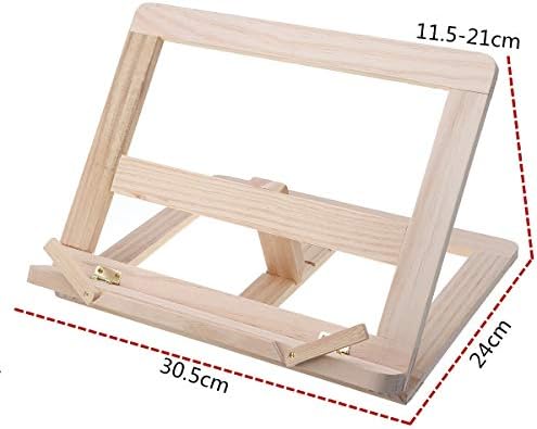 Foldable Wooden Cookbook Holder with Non-Slip Base