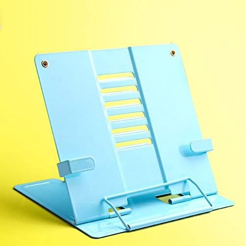 Adjustable Cookbook Stand Bookend Reading Holder Blue