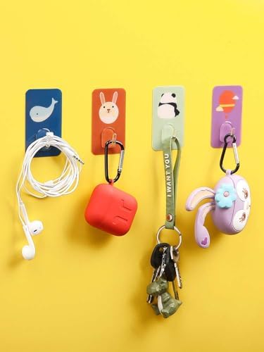 MOVALUE Kids Wall Hooks 8 Pack Cute Animal Design