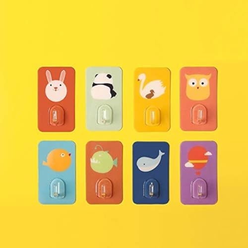 MOVALUE Kids Wall Hooks 8 Pack Cute Animal Design