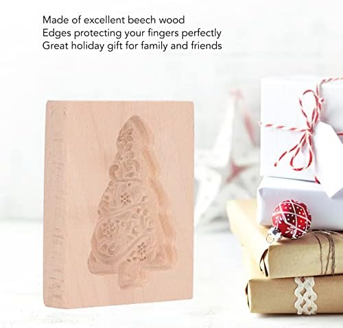 Elelif Wooden Cookie Cutter with Engraved Patterns