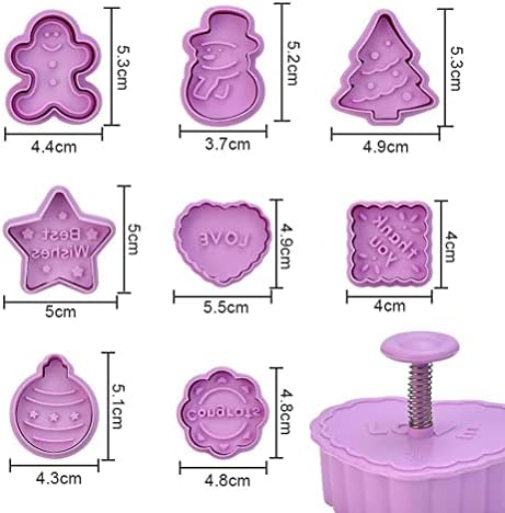 8 Pcs 3D Christmas Cookie Cutter Set for Biscuits and Fondant