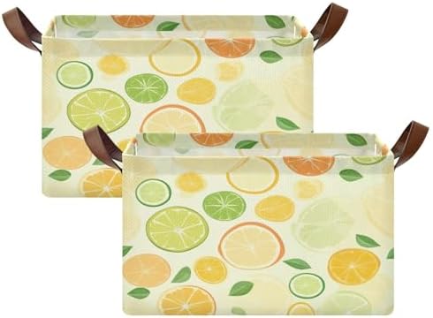 YETTASBIN Lemon Storage Basket 32L Collapsible