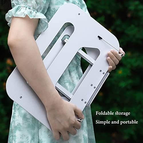 UHRLGHS Foldable Book Stand with Adjustable Height and Angle Silver