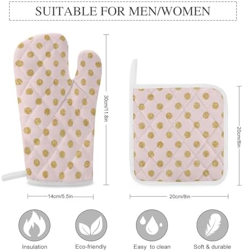 Curdesi 3PCS Oven Mitts Pot Holders Set