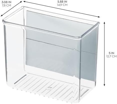 iDesign Magnetic Organizer Bins - Set of 2 - Clear