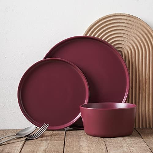 Stone Lain Celina Purple 24-Piece Dinnerware Set