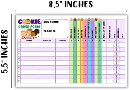 Lashicorn Scout Cookie Order Form Grid 30pk Purple Brownie