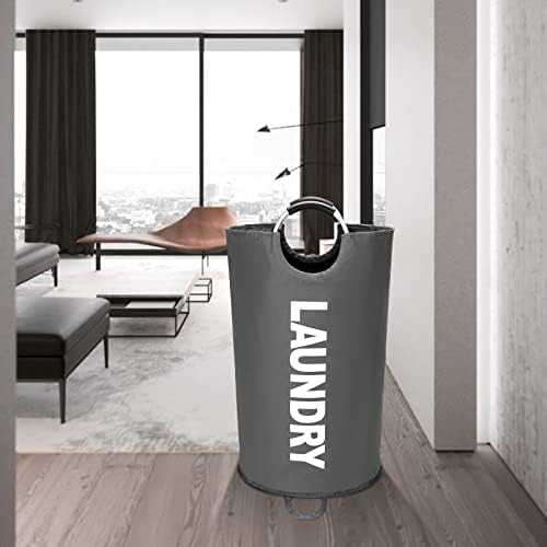 90L Large Laundry Basket with Waterproof Foam Protected Aluminum Handles