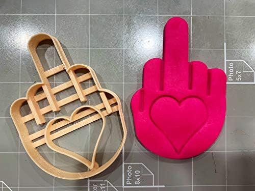 Cookie Cutz Heart Middle Finger Cookie Cutter Set of 2