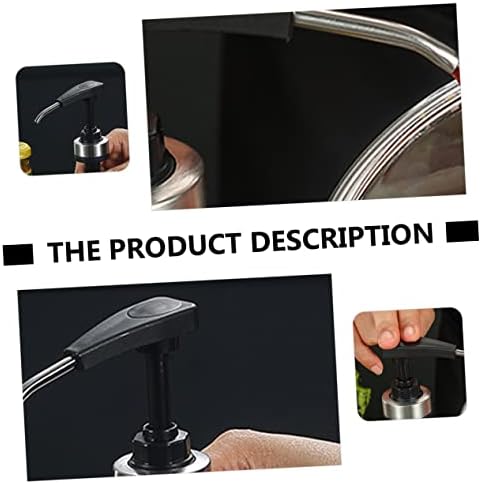 Ciieeo 2pcs Stainless Steel Condiment Squeeze Pump Set