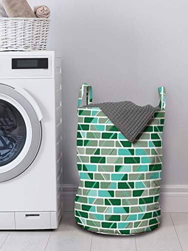 Ambesonne Brick Laundry Bag - 13 x 19 Seafoam Hunter Green 1